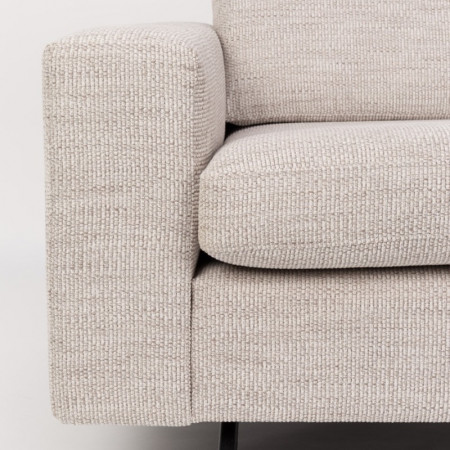 Fauteuil tissu beige confortable - Jean 