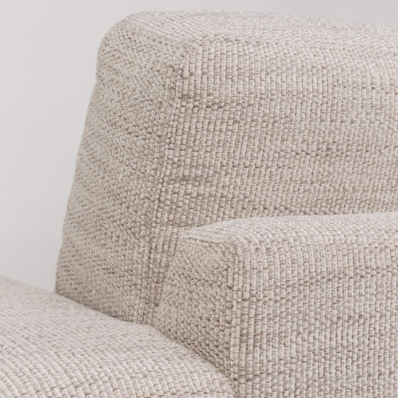 Fauteuil tissu beige confortable - Jean 