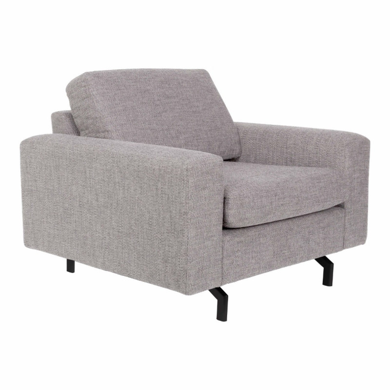 Fauteuil salon gris clair confortable Jean Zuiver