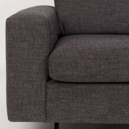 Fauteuil de salon gris anthracite confortable - Jean 