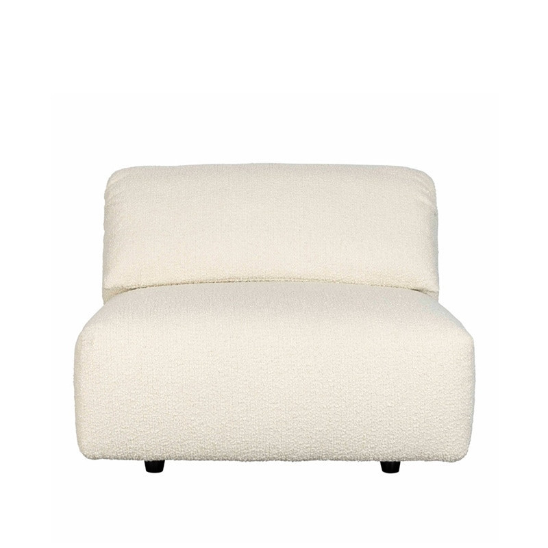Fauteuil blanc en laine bouclée design confortable Wings Zuiver