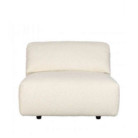 Fauteuil blanc en laine bouclée design confortable Wings Zuiver