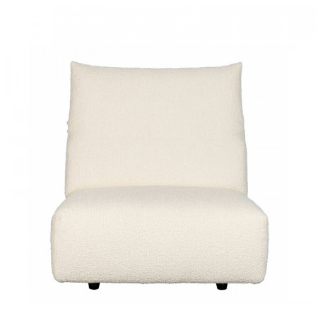 Fauteuil design confortable blanc en laine bouclée - Wings 