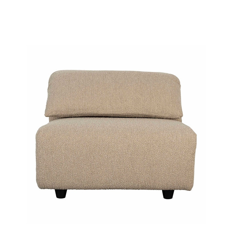 Fauteuil beige en laine bouclée design confortable Wings Zuiver