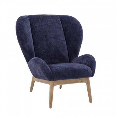 Grand fauteuil scandinave bleu Bloomingville - Eve