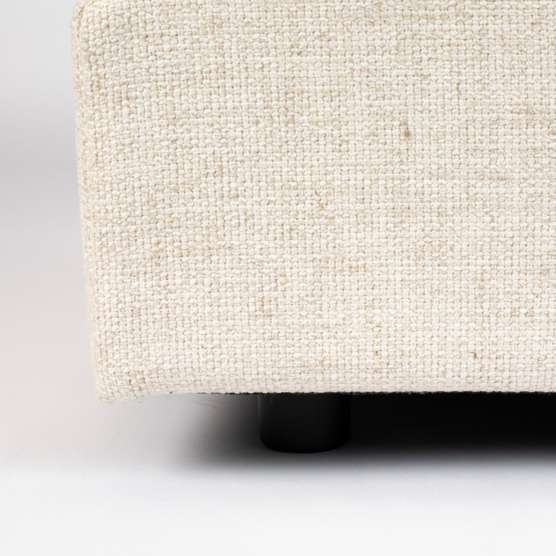 Pouf blanc crème carré confortable - Sense 