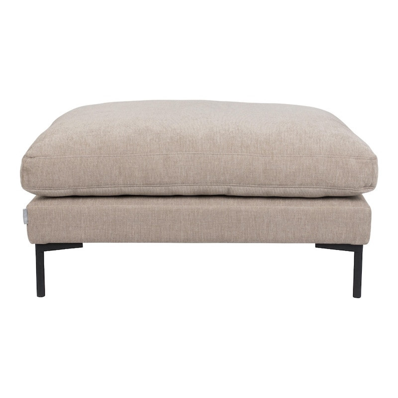 Pouf en tissu beige contemporain - Summer 