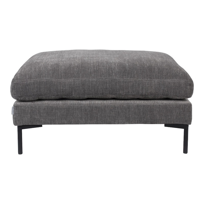 Pouf confortable gris contemporain Summer Zuiver