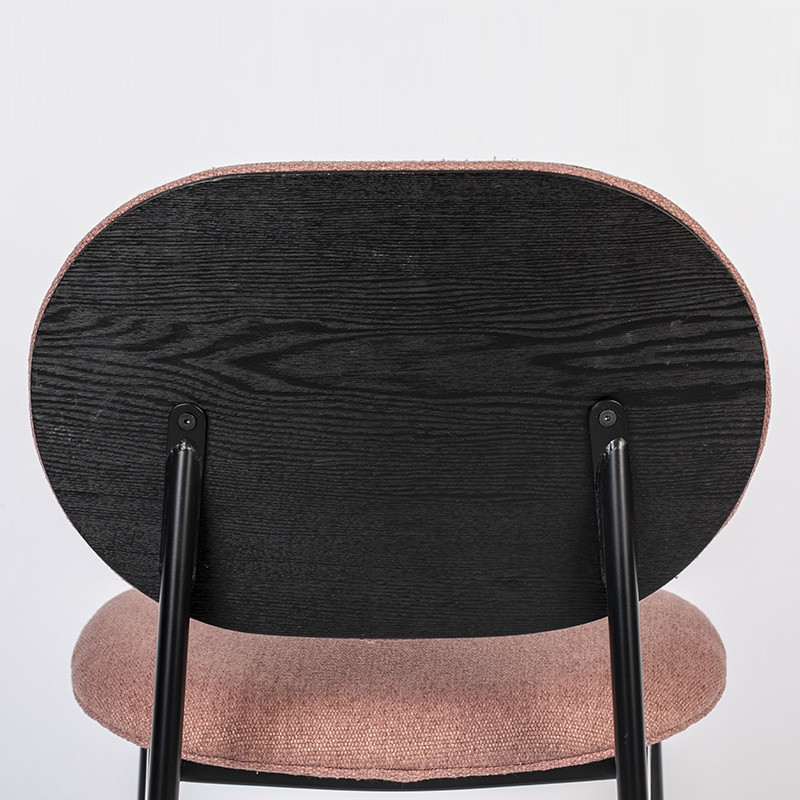 Chaise design rose en tissu Zuiver - Spike 