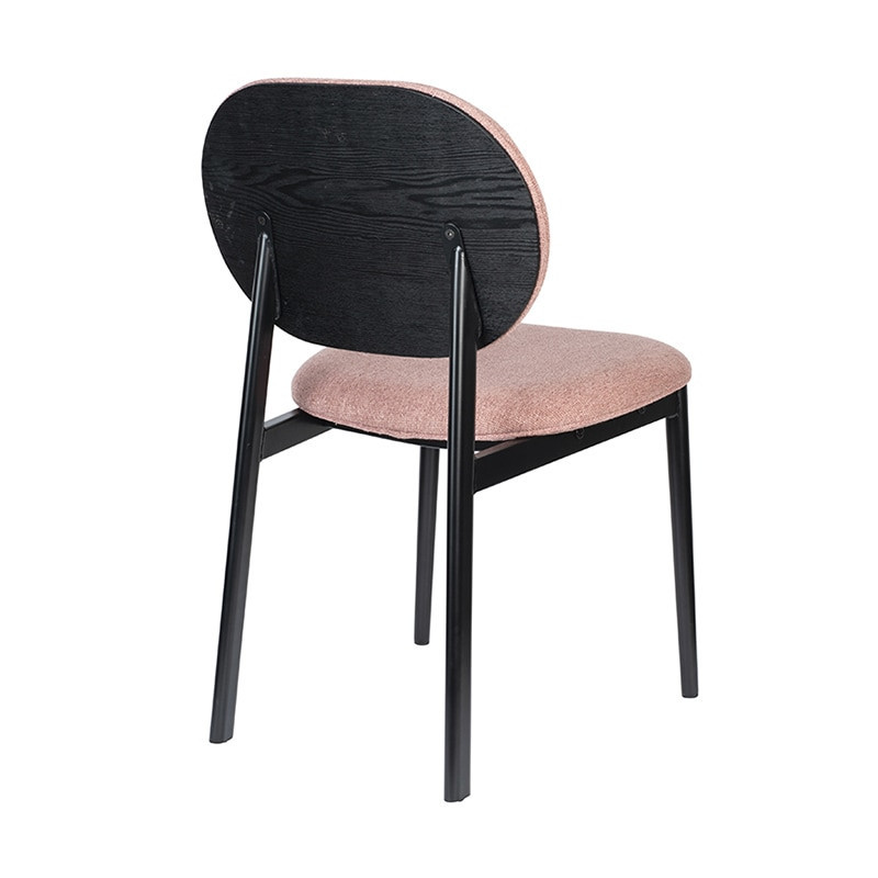 Chaise design rose en tissu Zuiver - Spike 