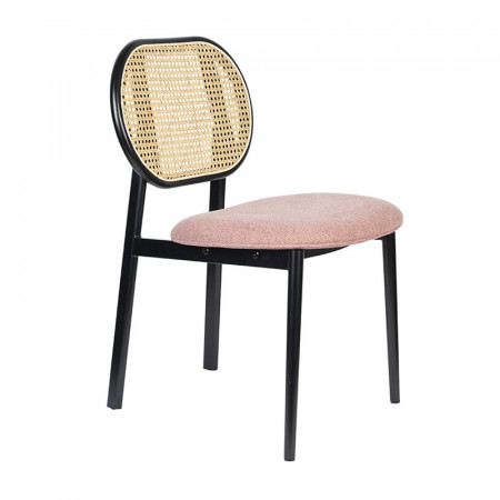 Chaise rose design et cannage Spike Zuiver