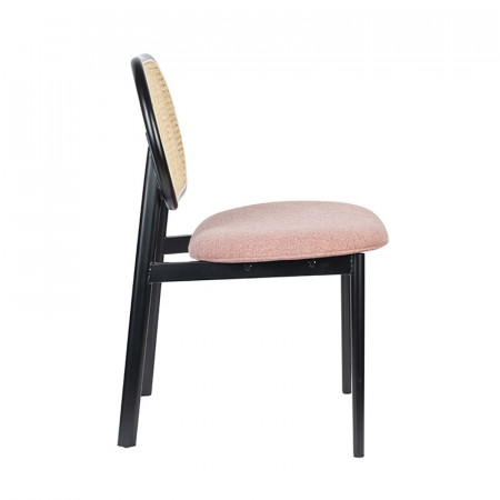 Chaise design rose et cannage - Spike 