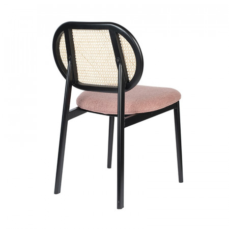 Chaise design rose et cannage - Spike 