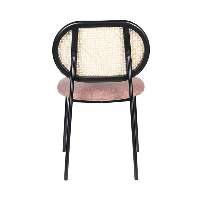 Chaise design rose et cannage - Spike 