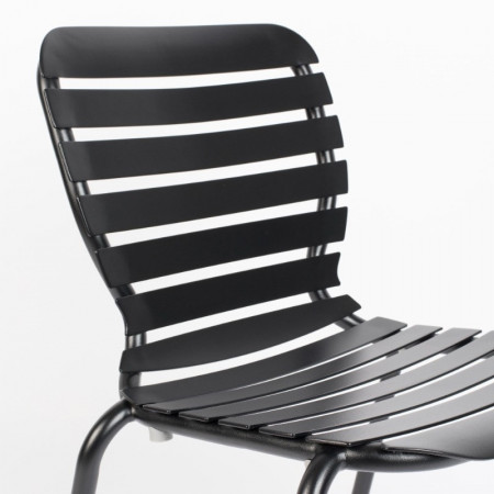 Chaise de jardin design en métal noir - Vondel 