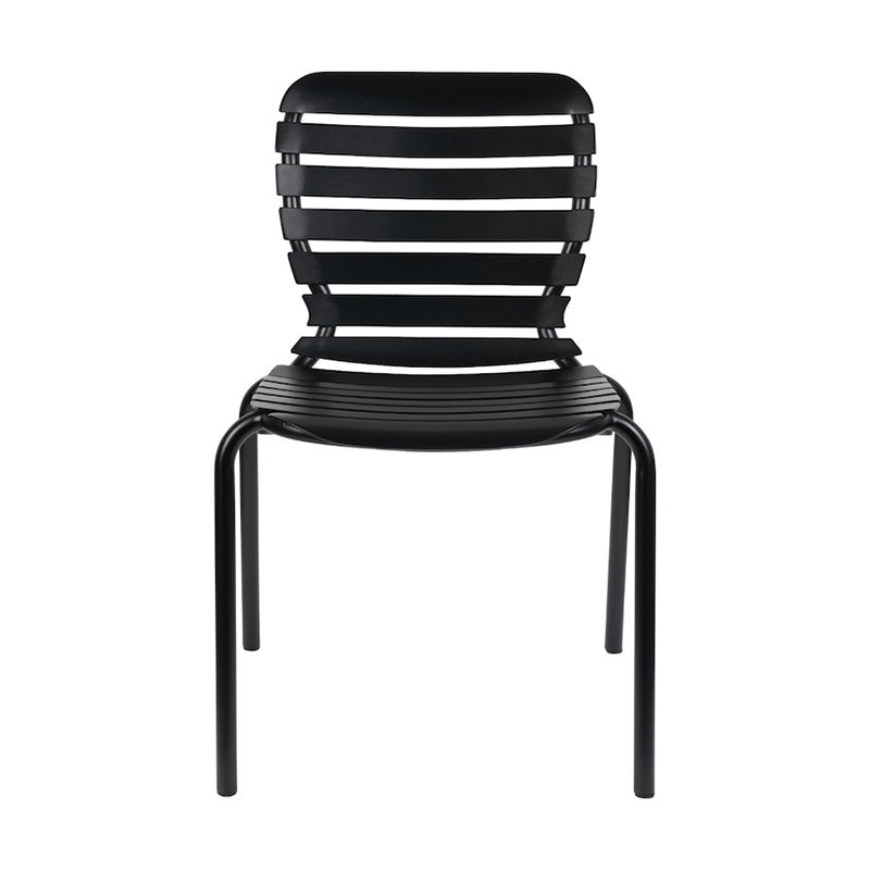 Chaise de jardin design en métal noir - Vondel 