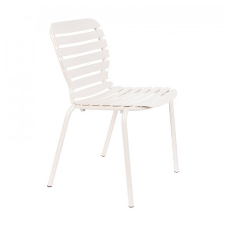 Chaise jardin blanche design en métal Vondel Zuiver