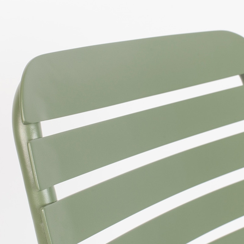 Chaise de jardin en métal vert kaki - Vondel 