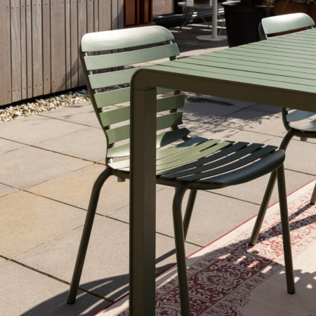 Chaise de jardin en métal vert kaki - Vondel Référence : CD_Ch89E-04