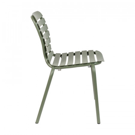 Chaise de jardin en métal vert kaki - Vondel 