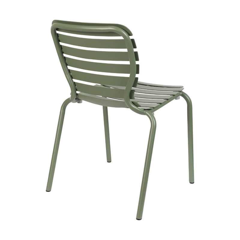 Chaise de jardin en métal vert kaki - Vondel 