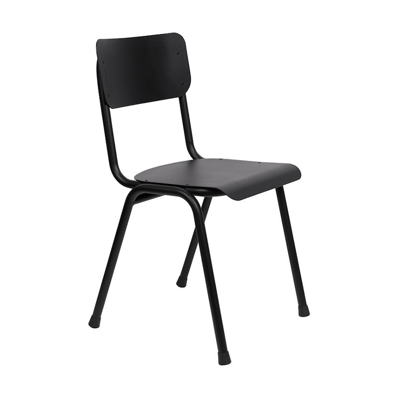 Chaise noire écolier design Back to School Zuiver