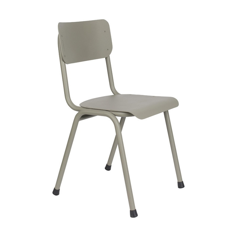 Chaise  gris clair écolier design Back to School Zuiver