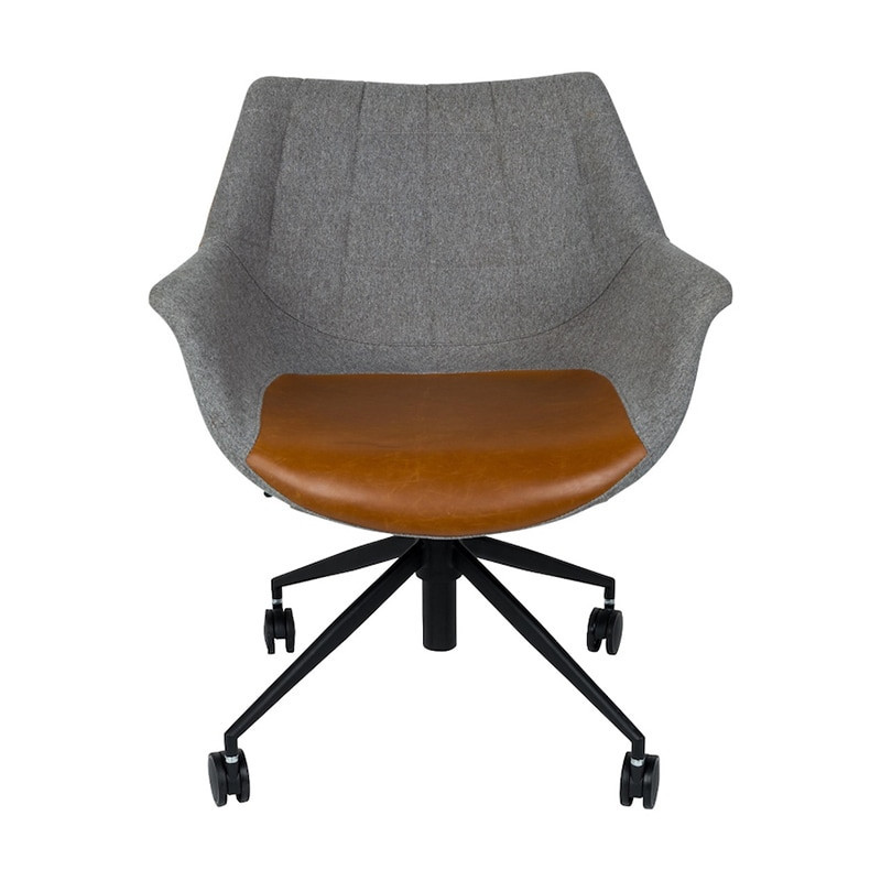 Chaise de bureau design bi-matière - Doulton 