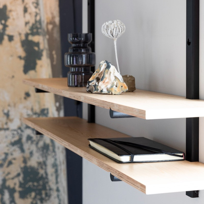 Etagère modulable murale bois ciré L90 X P33 X H120 - RETIF