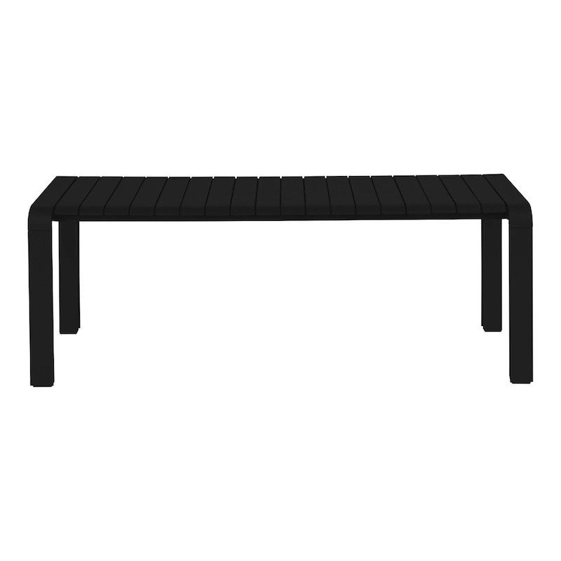 Banc de table jardin métal noir design - Vondel 