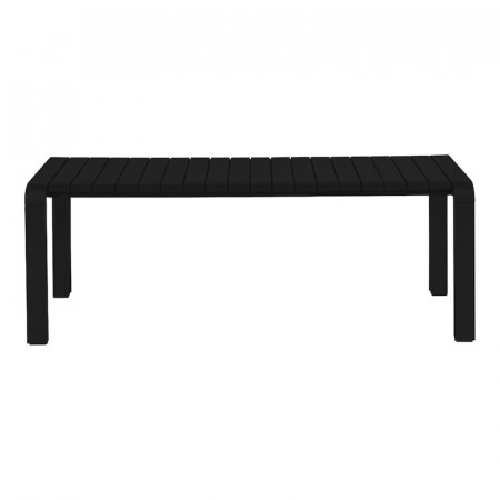 Banc de table jardin métal noir design - Vondel 