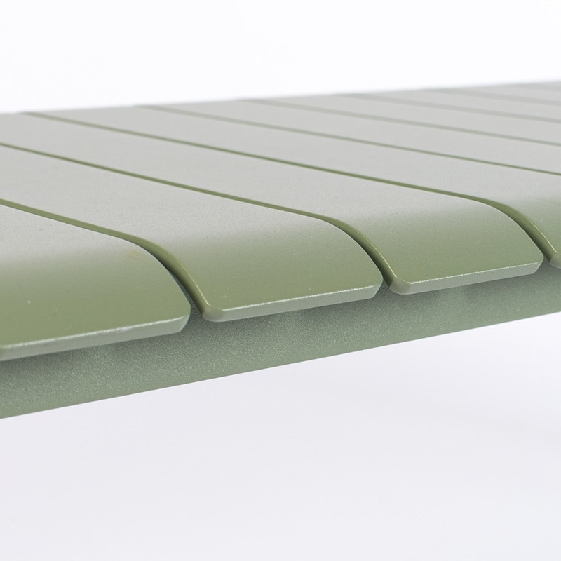 Banc de jardin design métal vert kaki - Vondel 