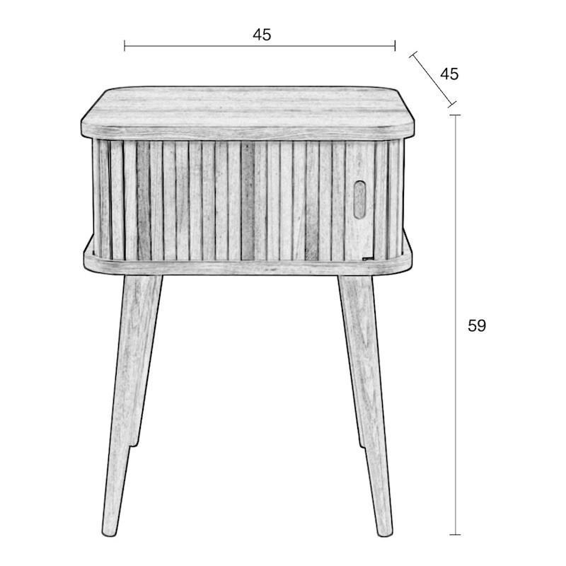 Bout de canapé avec rangement design en bois - Barbier 