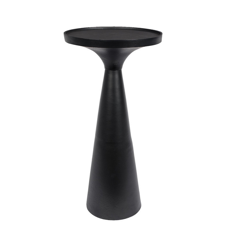 Table d'appoint ronde noire design sur Coup de Cœur Design