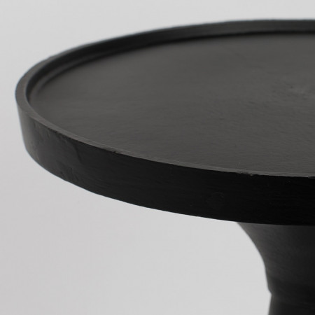 Table d'appoint ronde noire design en fonte d'aluminium - Floss 