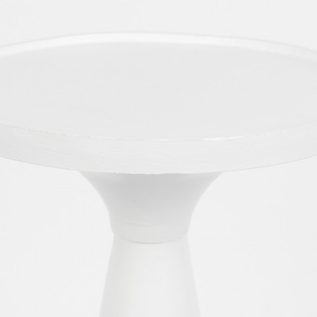 Table d'appoint ronde blanche en fonte d'aluminium - Floss 