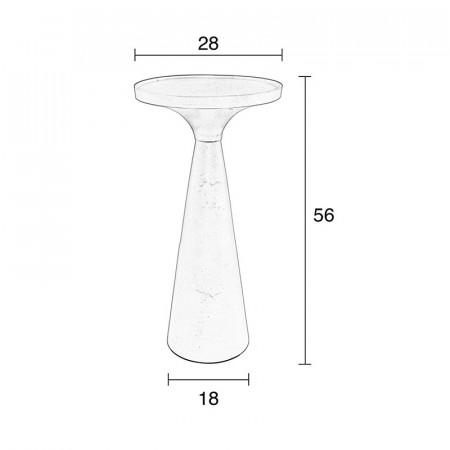 Table d'appoint ronde blanche en fonte d'aluminium - Floss 