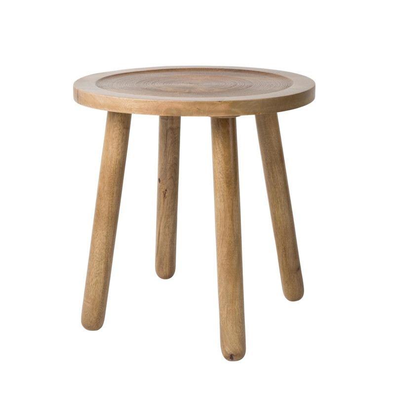 Table d'appoint en bois clair ronde Dendron Zuiver