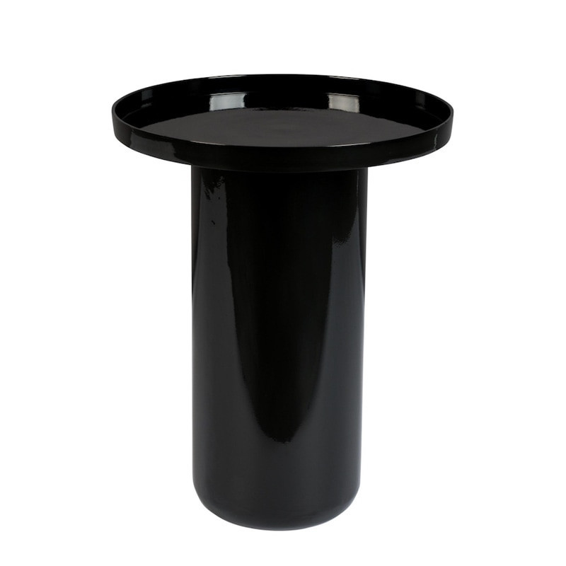 Table d'appoint design laquée noire Shiny Bomb Zuiver