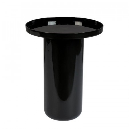 Table d'appoint design laquée noire Shiny Bomb Zuiver