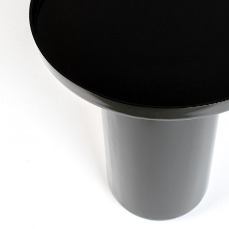 Table d'appoint laquée noire design - Shiny Bomb 