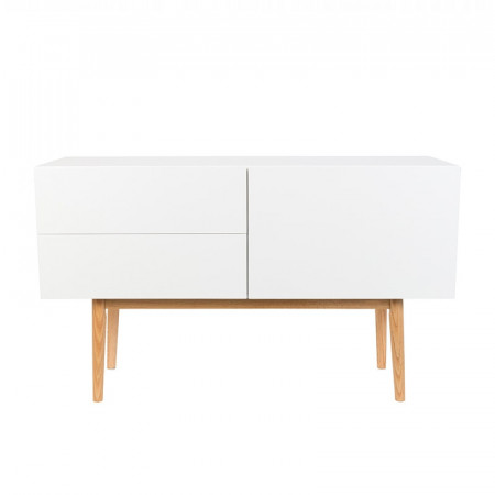 Buffet laqué blanc scandinave 120cm High Zuiver