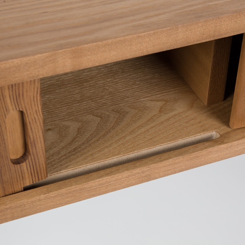 Bureau console en bois design avec rangement - Barbier 