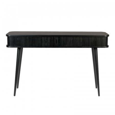 Console meuble noir design en bois avec rangement Barbier Zuiver