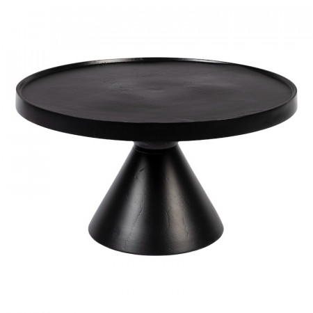 Table basse ronde noire en fonte d'aluminium Floss Zuiver