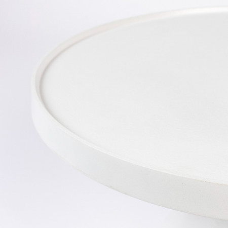 Petite table basse blanche ronde en fonte d'aluminium Floss Zuiver