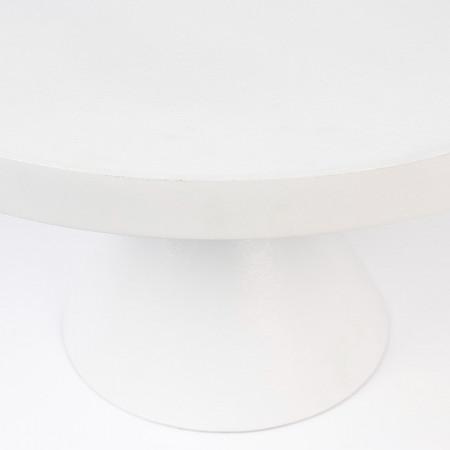Table basse ronde blanche en fonte d'aluminium - Floss 
