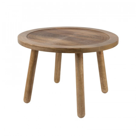 Table basse en bois clair  ronde Dendron Zuiver
