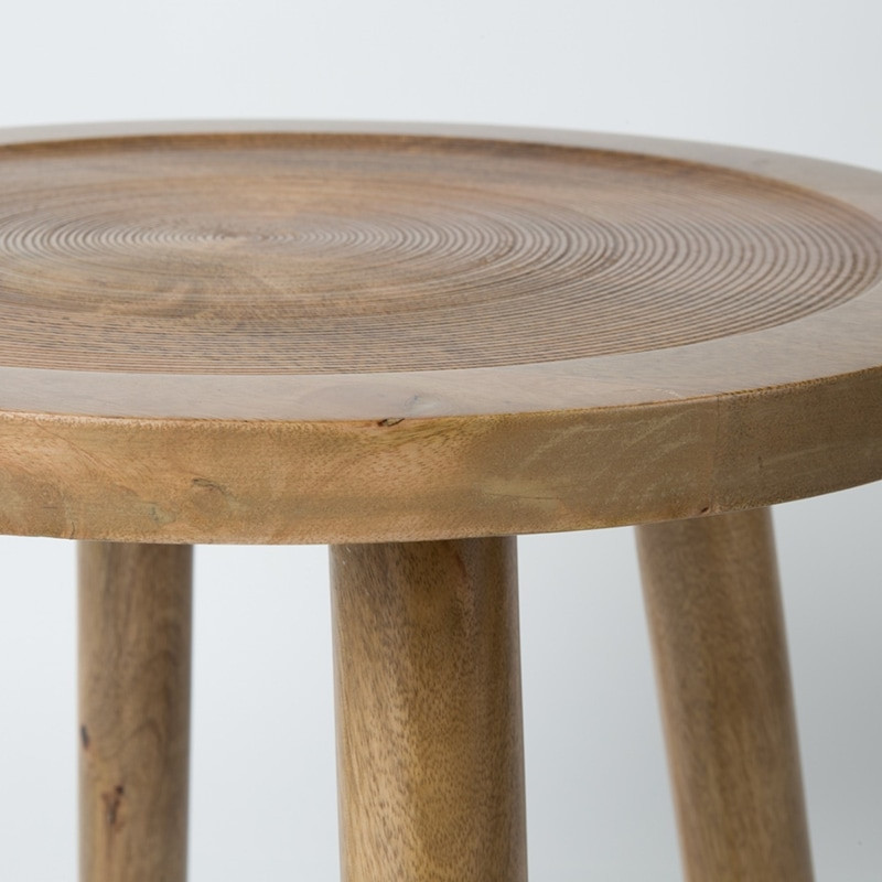 Table basse ronde en bois clair - Dendron 