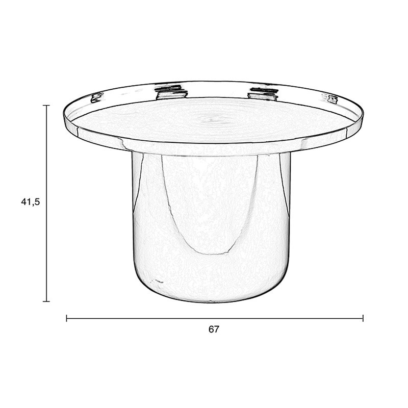 Table basse ronde noir laqué design - Shiny Bomb 